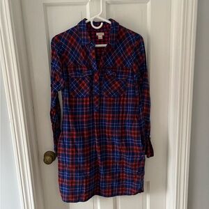 J Crew plaid Tunic shirt